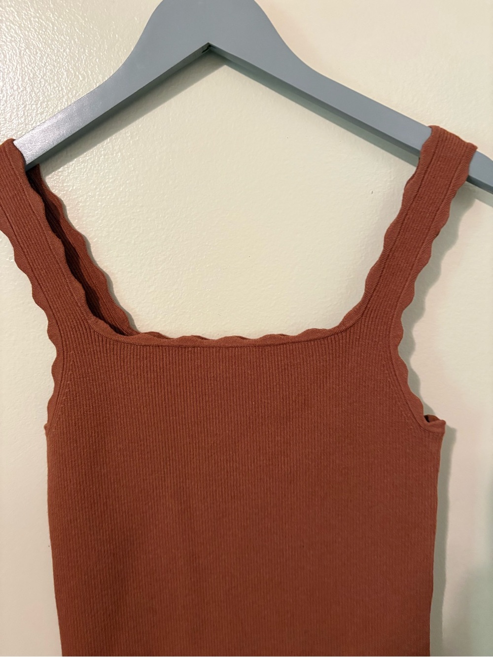 Aritzia Rust Ribbed Mini Dress - Picture 3 of 6